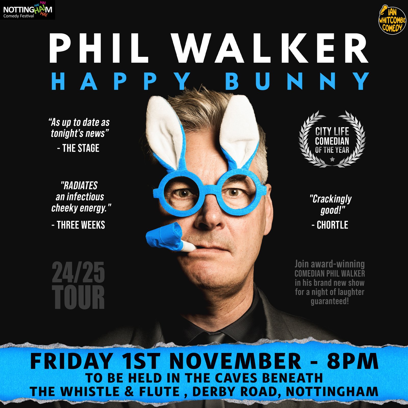 Happy Bunny – Phil Walker – Comedy in the Caves